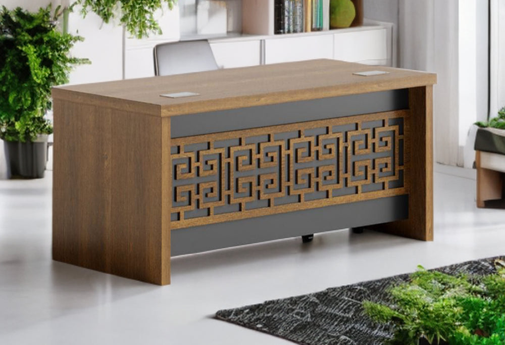 Computer Table for Large Desktop, Organiser Shelves, and Stylish Look for Home & Office