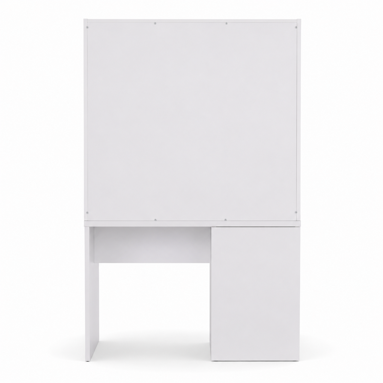 Modern Study and Computer Desk with Hutch, 3 Drawers, 2 Door Cabinet, Open Bookshelves, Writing Table for Home Office