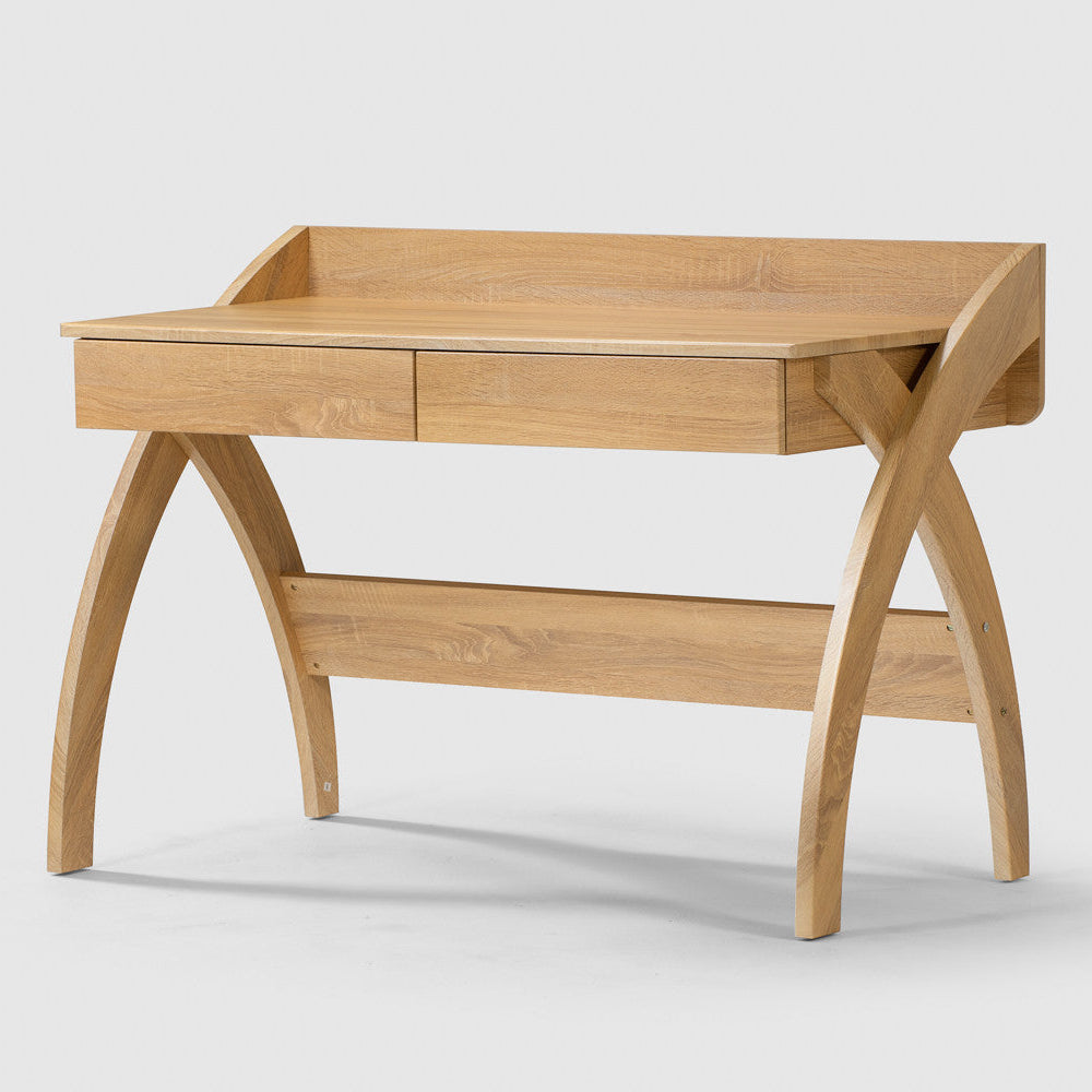 Kids Study Desk in Natural Oak with 2 Drawers for Kids Bedroom, Nursery & Study Area