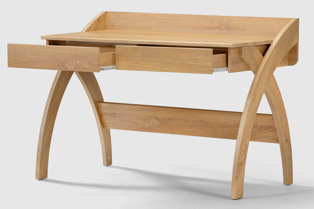 Kids Study Desk in Natural Oak with 2 Drawers for Kids Bedroom, Nursery & Study Area