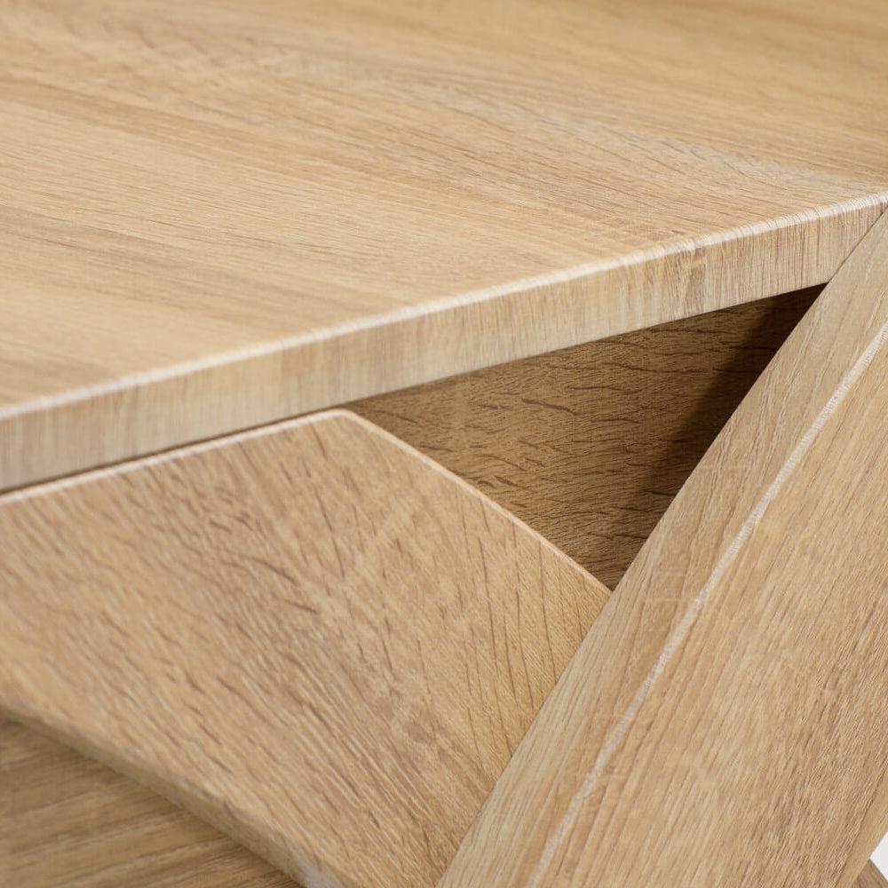 Kids Study Desk in Natural Oak with 2 Drawers for Kids Bedroom, Nursery & Study Area
