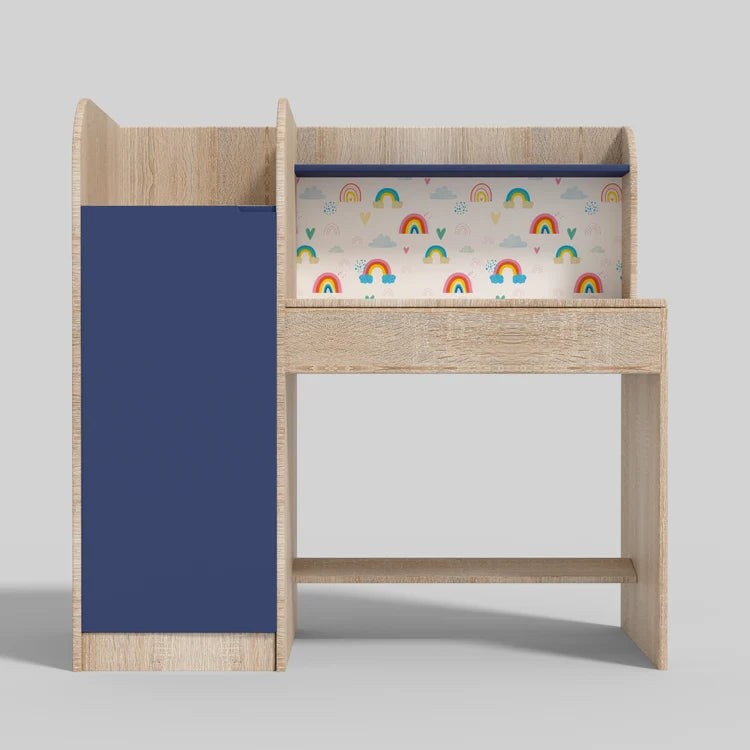 Kids Study Desk with Storage Cabinet, Organizer Shelf & Spacious Writing Table for Bedroom, Nursery, Playroom & Study Room