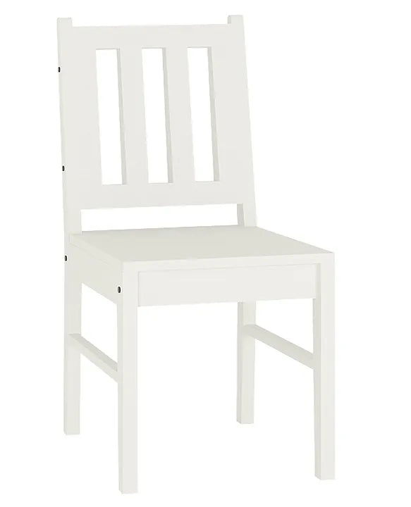 Kids Dining Chair Solid Wooden White Finish with Comfortable Seat and Safe Design for Children
