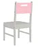 Kids' Study and Dining Chair with Pink Back Panel Strong Wooden Structure for Daily Use