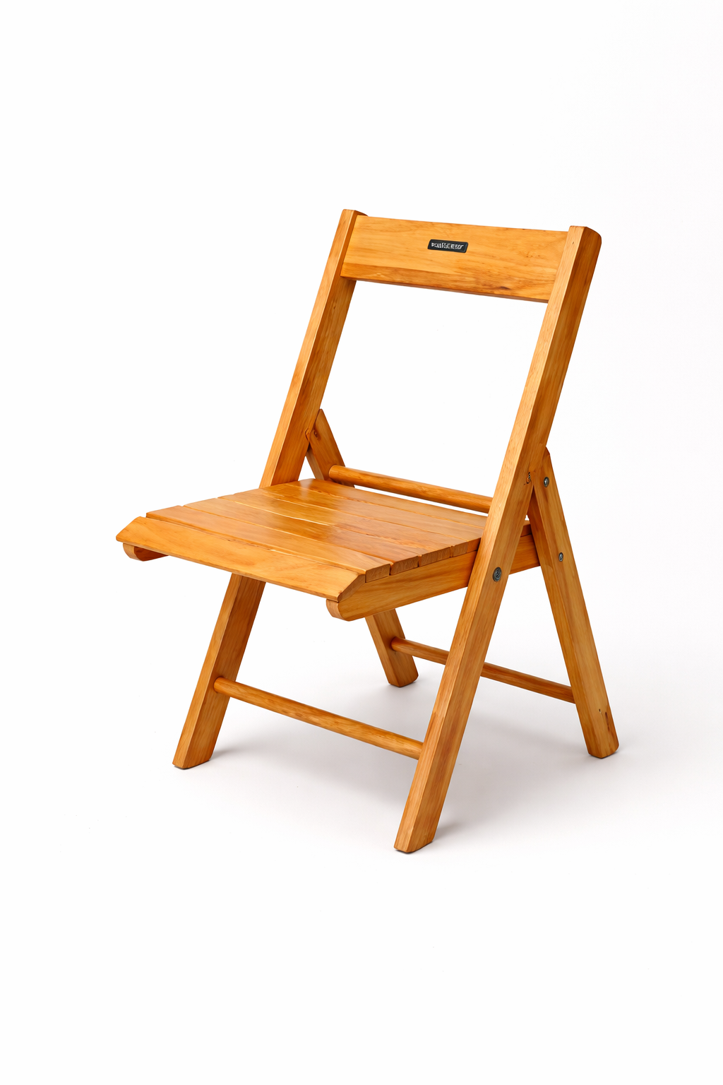Kids Chair Handcrafted Foldable Teak Wood Kids Chair with Polished Finish