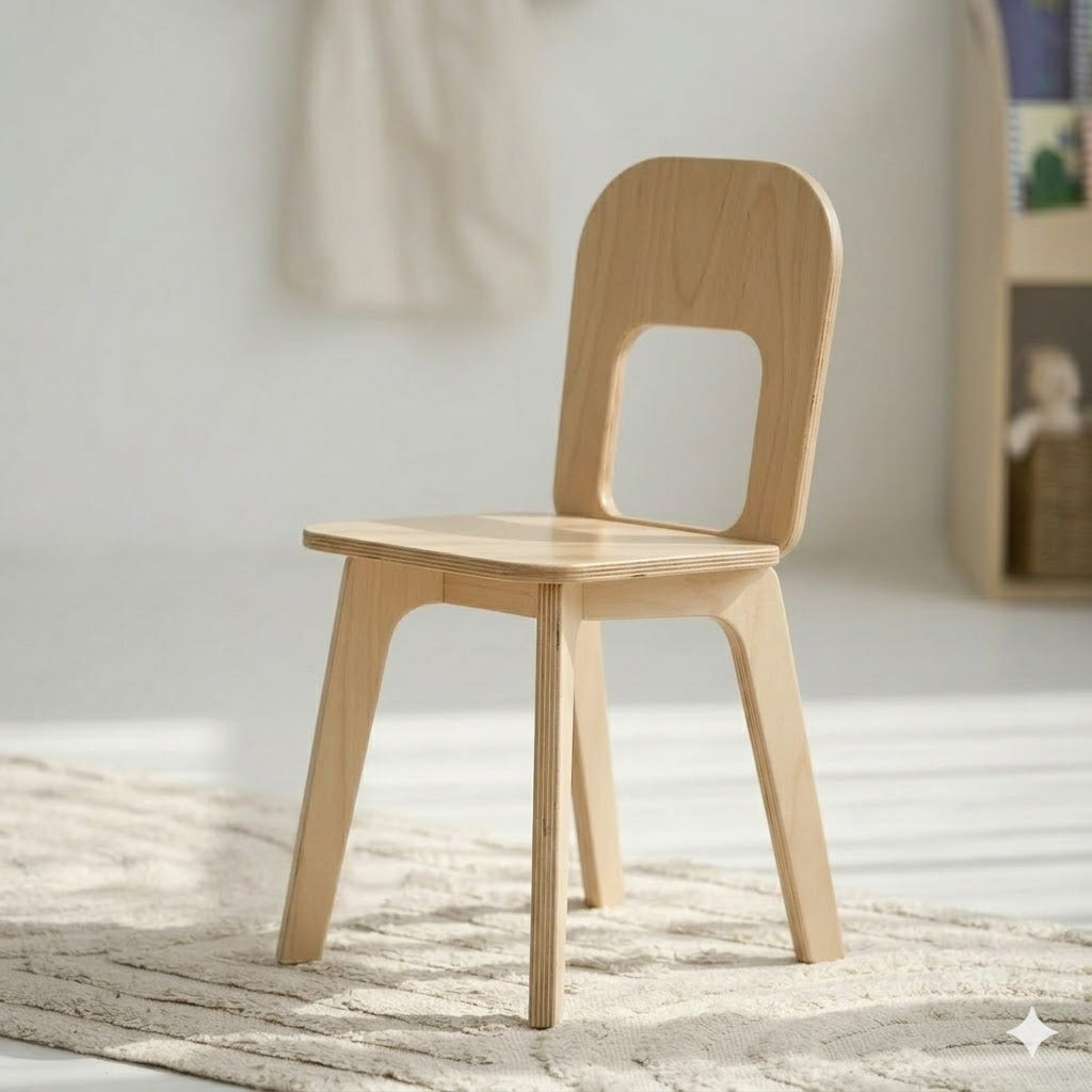 Birch Plywood Junior Kids Seating for Montessori Playrooms, Study Desks and Nurseries