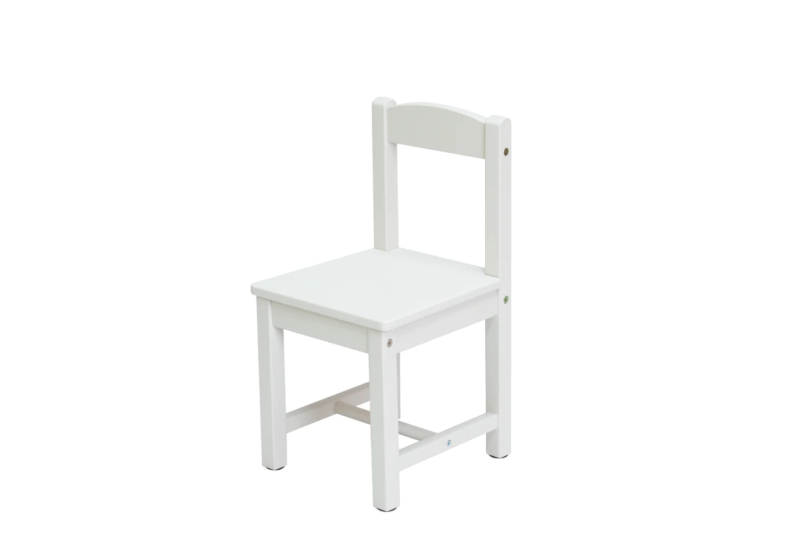 Classic White Wooden Kids Chair - Sturdy and Versatile Seating for Playrooms, Arts and Crafts
