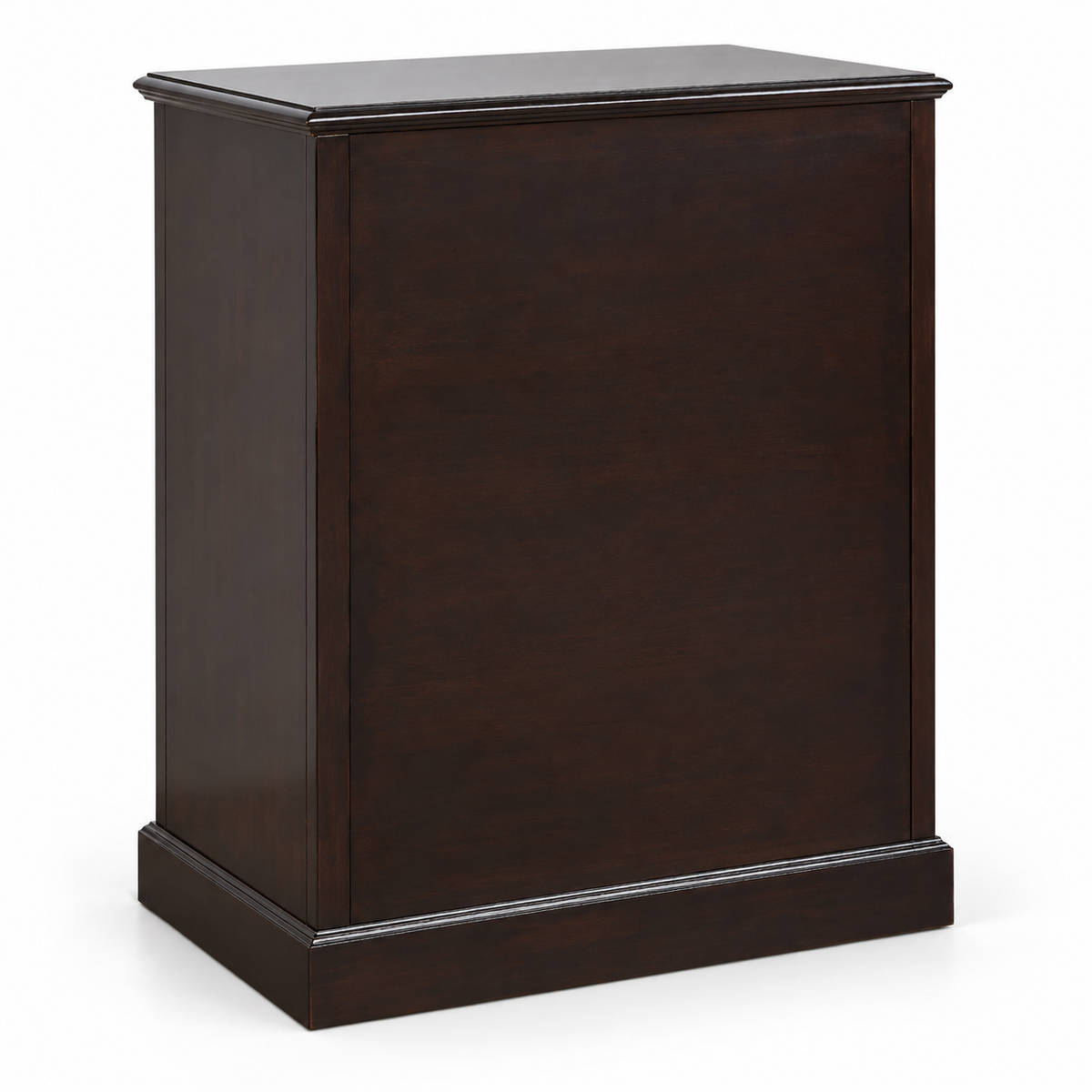 Dark Brown Wooden Wine Storage Cabinet Unit with Mesh Metal Door and Top Drawer for Home Bar Dining Room