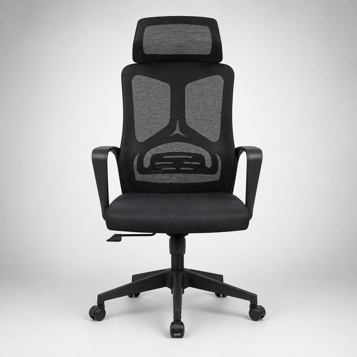 Executive Ergonomic High Back Mesh Office Chair with Headrest, Breathable Mesh Back, Fabric Cushioned Seat, Swivel Base & Tilt Mechanism for Office & Home Use