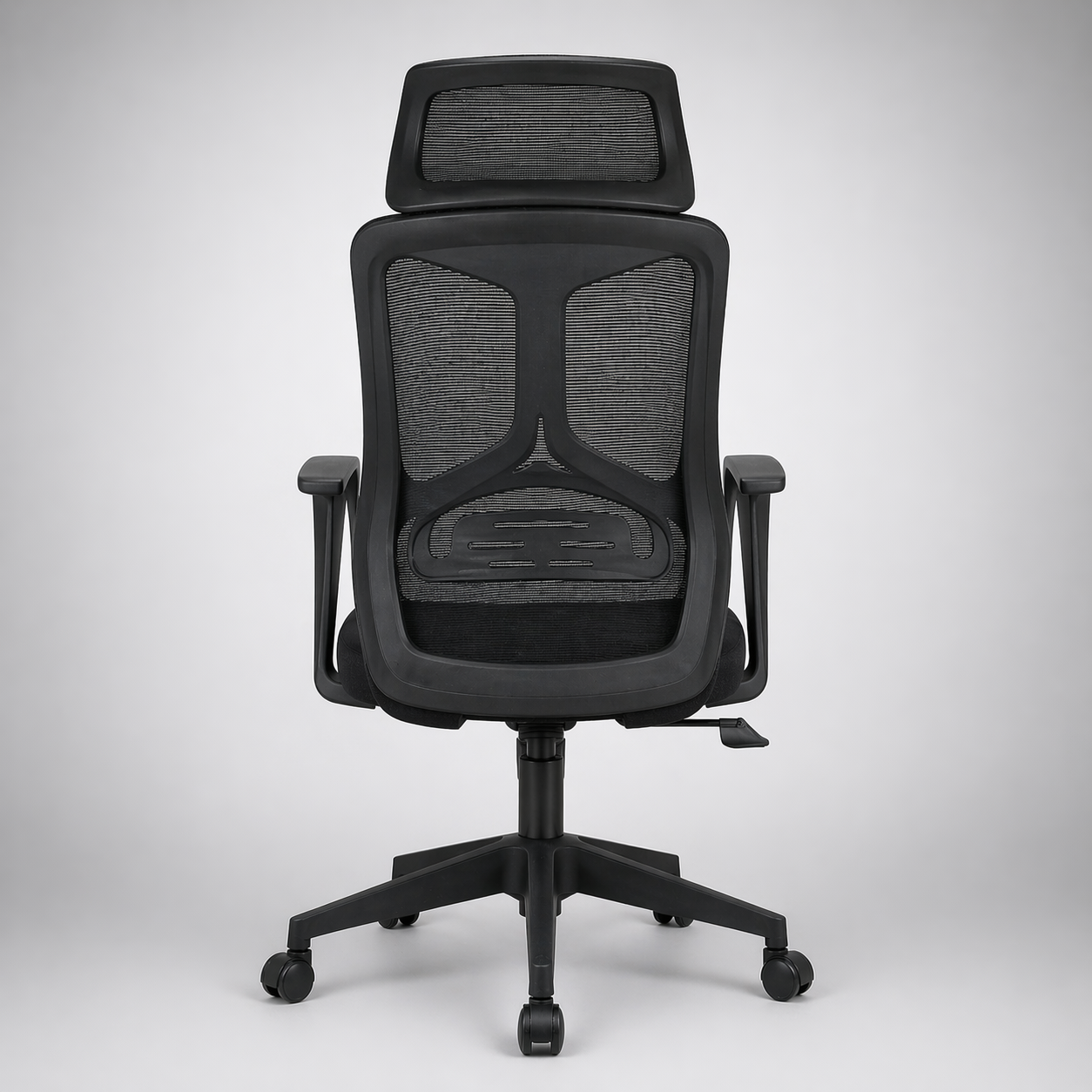 Executive Ergonomic High Back Mesh Office Chair with Headrest, Breathable Mesh Back, Fabric Cushioned Seat, Swivel Base & Tilt Mechanism for Office & Home Use
