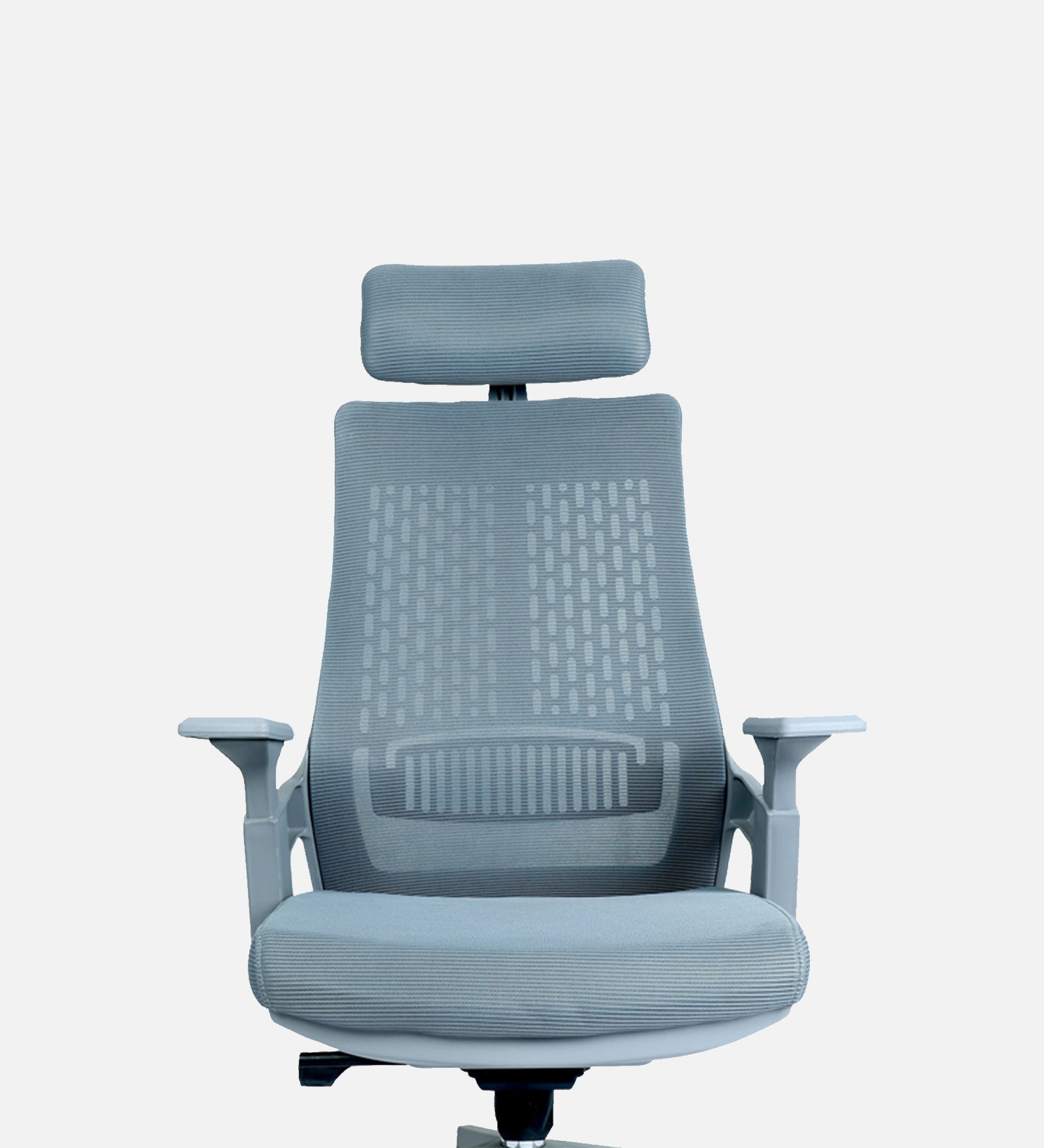 High Back Mesh Office Chair with Headrest for Directors & Executive | Ergonomic Revolving Chair with Adjustable Height | Grey Chair for Work from Home & Office Use