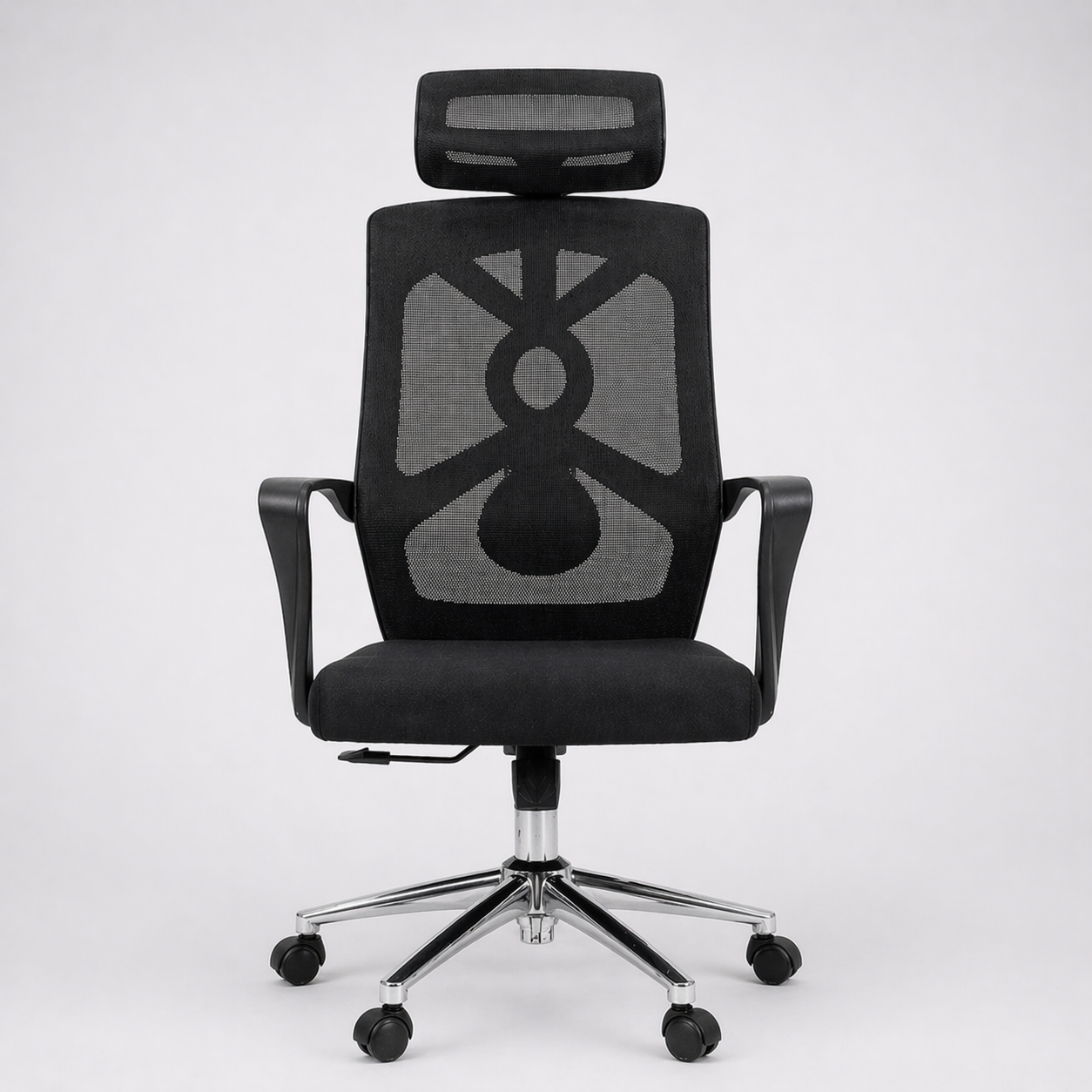Executive Ergonomic High Back Office Chair with Adjustable Headrest, Breathable Mesh Back, Fabric Cushioned Seat, Swivel Base & Tilt Mechanism for Office