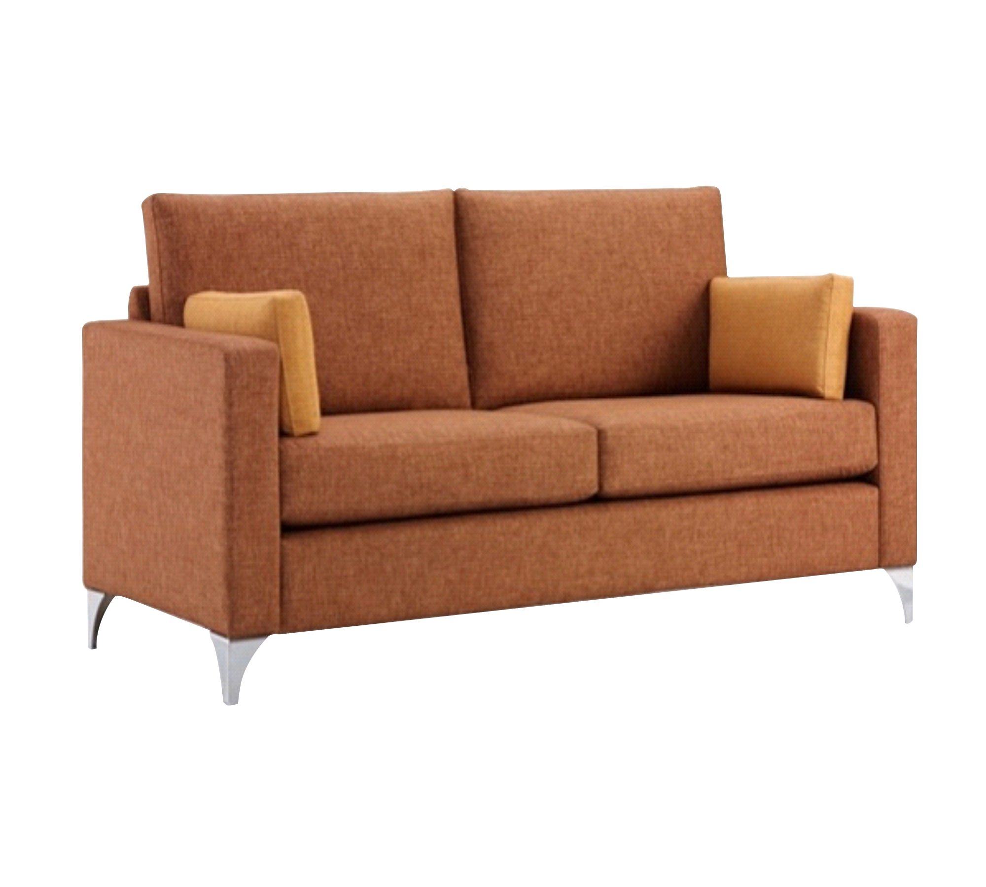 1 Seater Sofa For Home Furniture Made in wooden Frame with Fabric and SS Legs