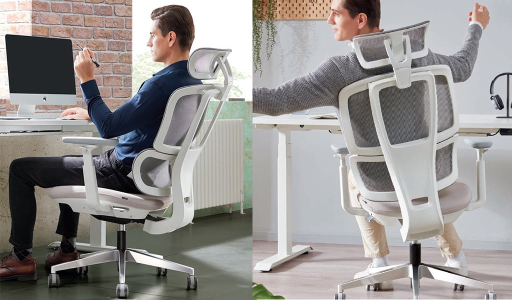 Ergonomic Mesh Office Chair with Adjustable Headrest, Lumbar Support, Swivel Base & Height Adjustable Armrests – Modern Executive Seating