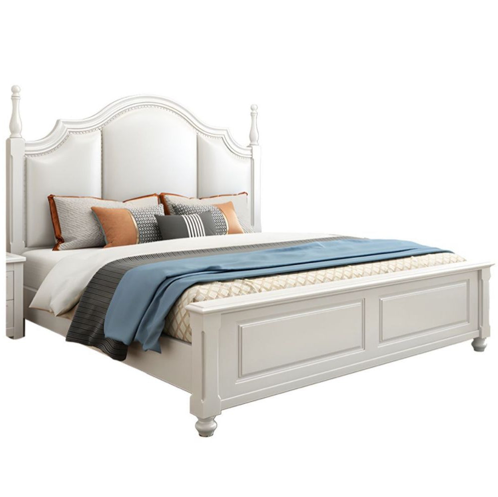 Luxury Wooden Bed with Soft Upholstered Headboard, and Premium Modern Design for Home Bedrooms