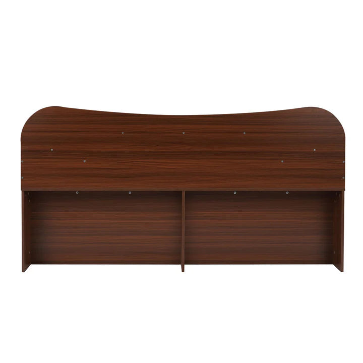 क्वीन साइज़ बेड प्लाईवुड पैडिंग, गोल्डन स्टील एक्सेंट बिल्ट-इन LED लाइट्स के साथ—लक्ज़री डिज़ाइन