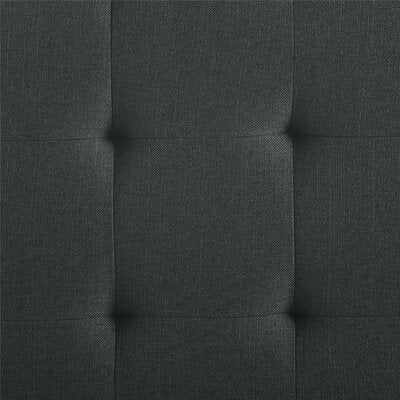 Modern Round Tufted Fabric Ottoman Coffee Table with Upholstered Footstoo and Wood Legs for Living Room