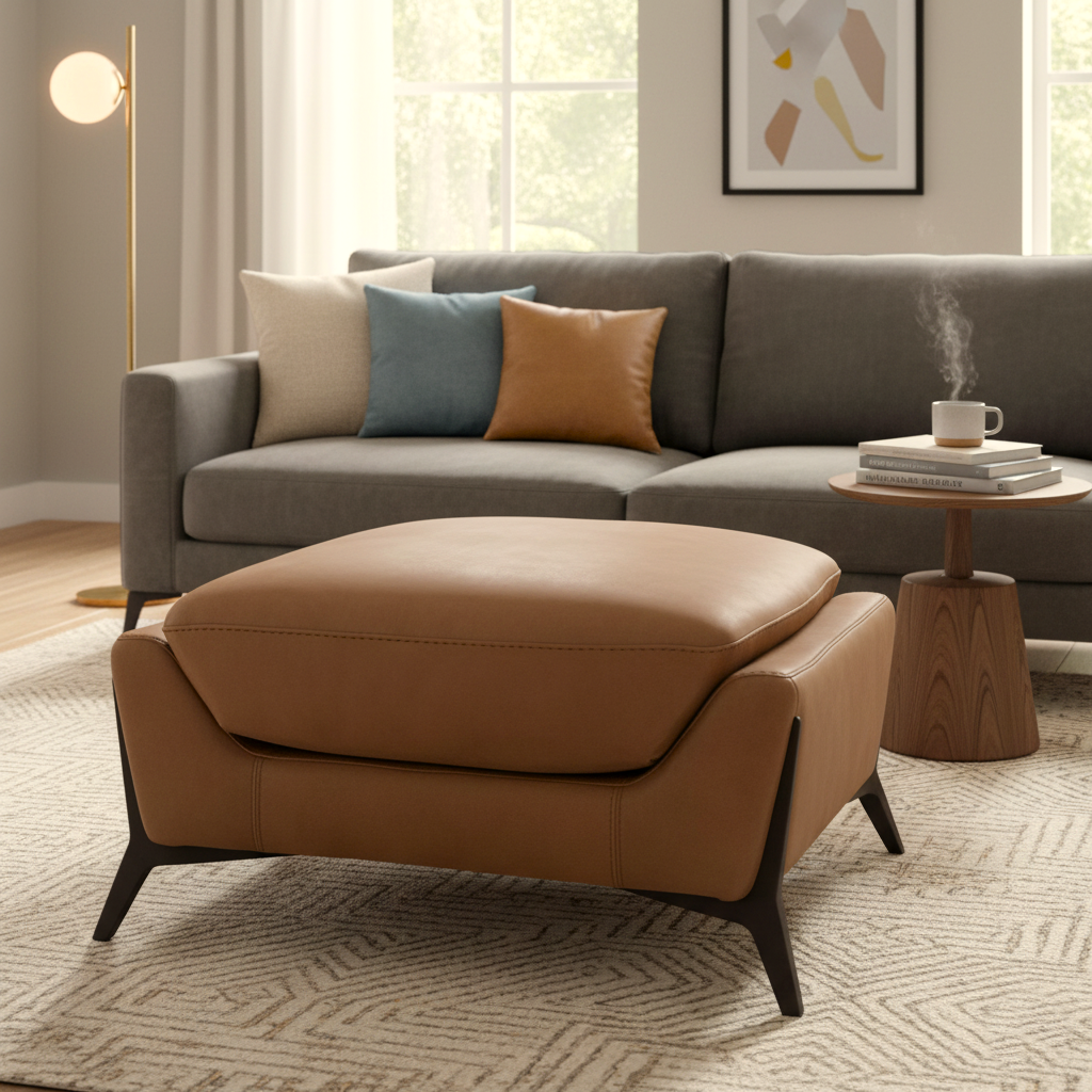 Ottoman for Home Furniture with Elegant Design and Premium Upholstered and Soft Seating.