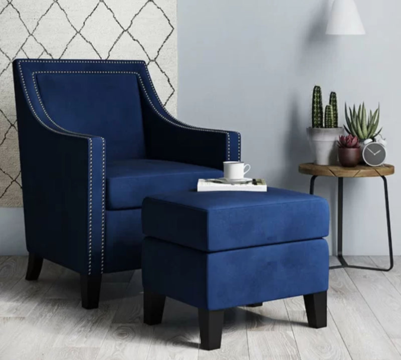 Single Seater Accent Arm Chair with Ottoman