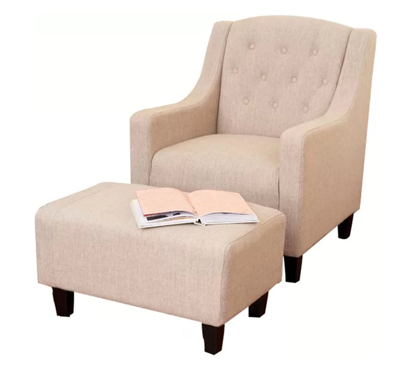 Fully Cushioned Sofa Set Cum Lounge Chair with Matching Foot Stool