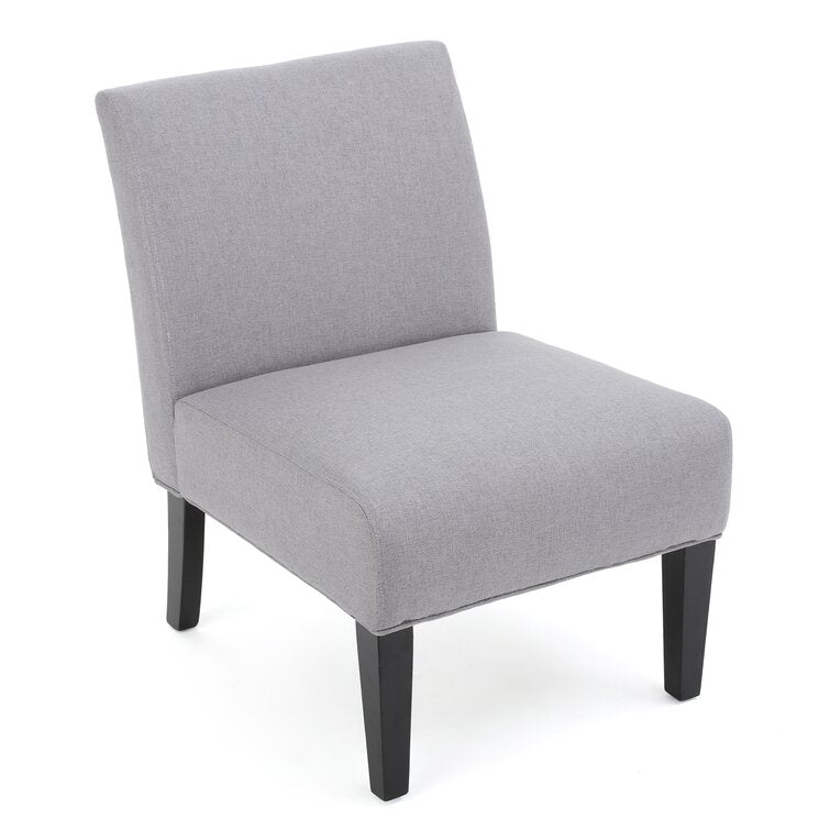 Velvet Armless Accent Chair ,Slipper Chair