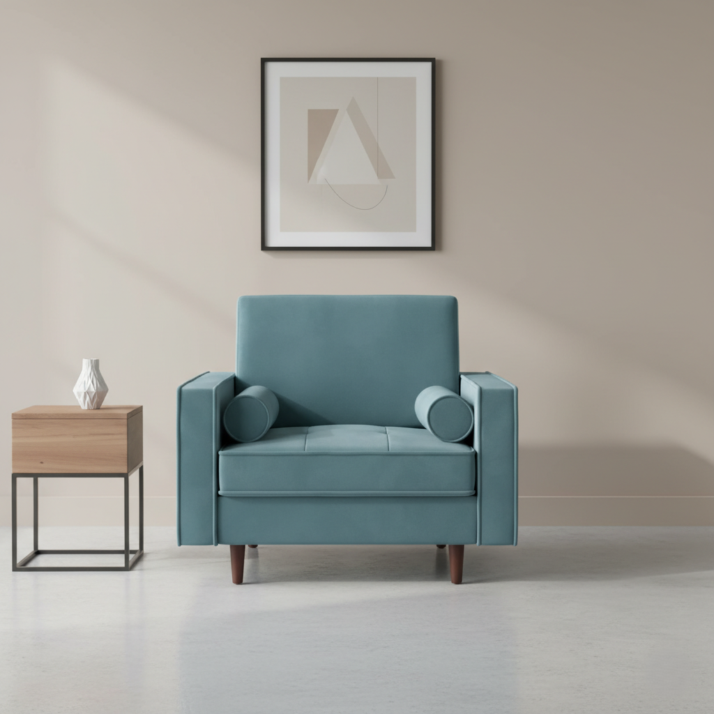 1 Seater Sofa For Home Furniture with Modern Style for Living Room Interior with Premium and Strong Frame