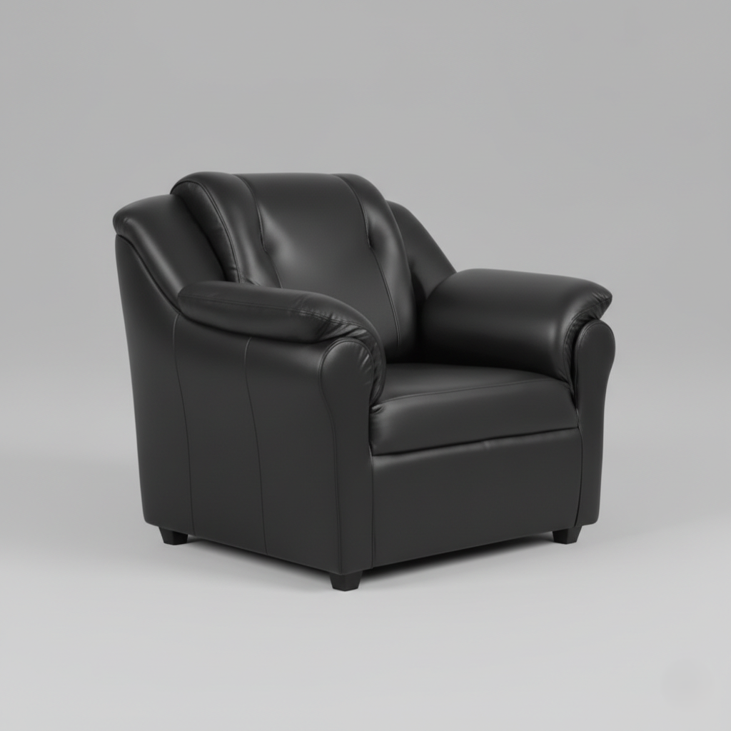 1 Seater Sofa for Home Furniture with Leatherette Upholstery and Modern & Perfect for Living Room