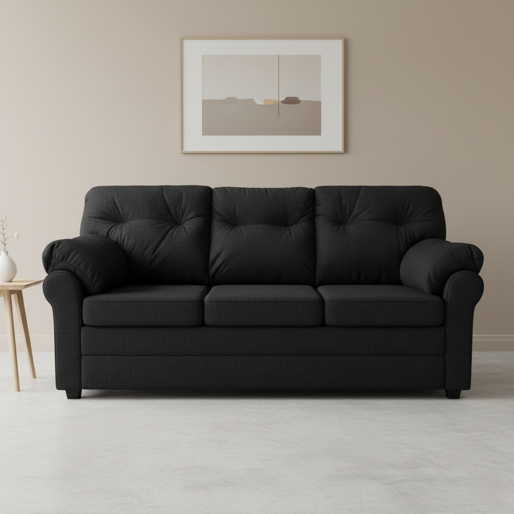 3 Seater Sofa For Comfort Focused Sofa for Living Room with Durable Upholstery and Balanced Cushion Support