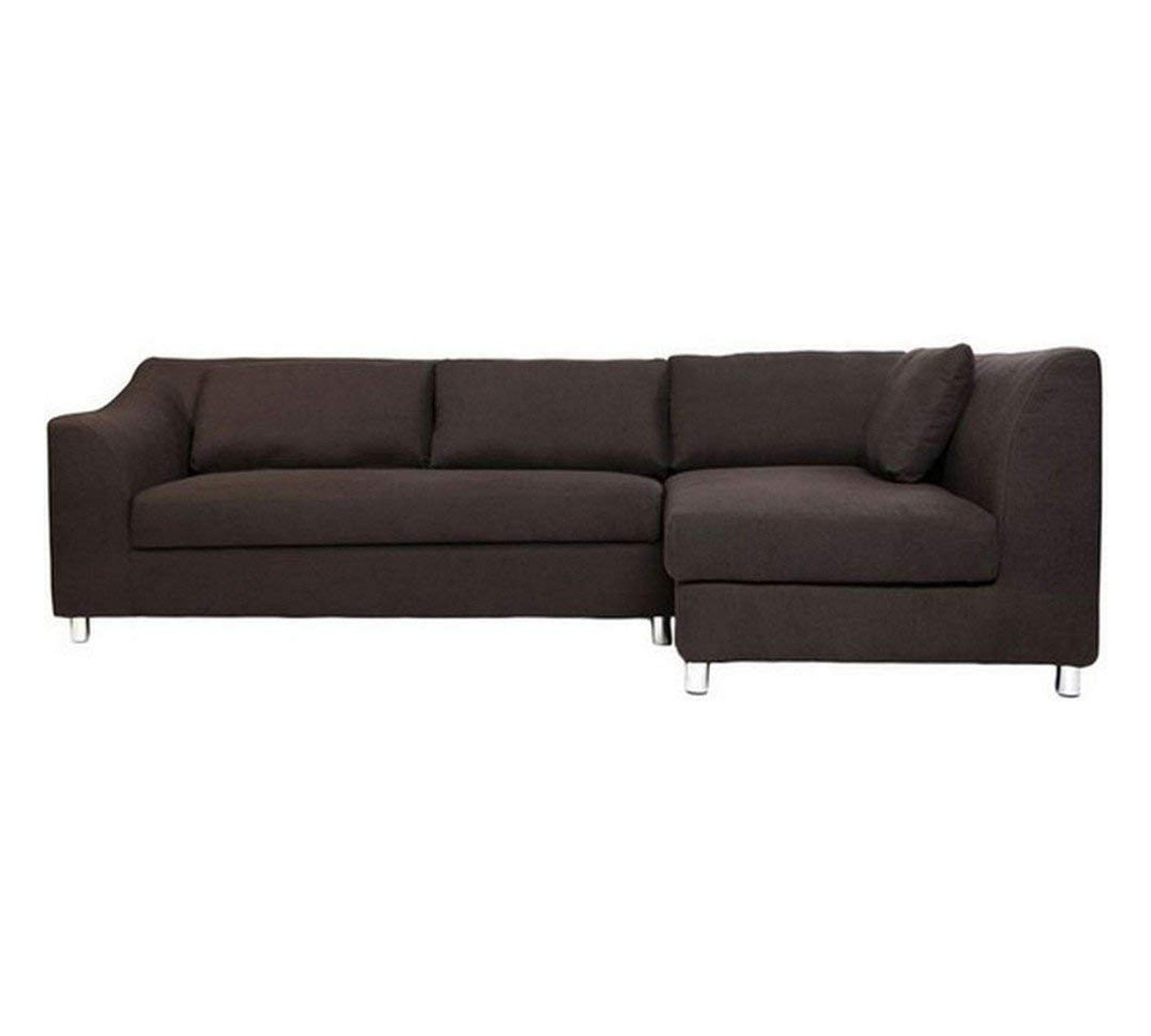 एल-आकार का लकड़ी का सोफा, 3 और 4 सीटर, साबर फ़ैब्रिक अपहोल्स्ट्री और लकड़ी के पैरों के साथ | लिविंग रूम और ऑफिस के लिए आदर्श