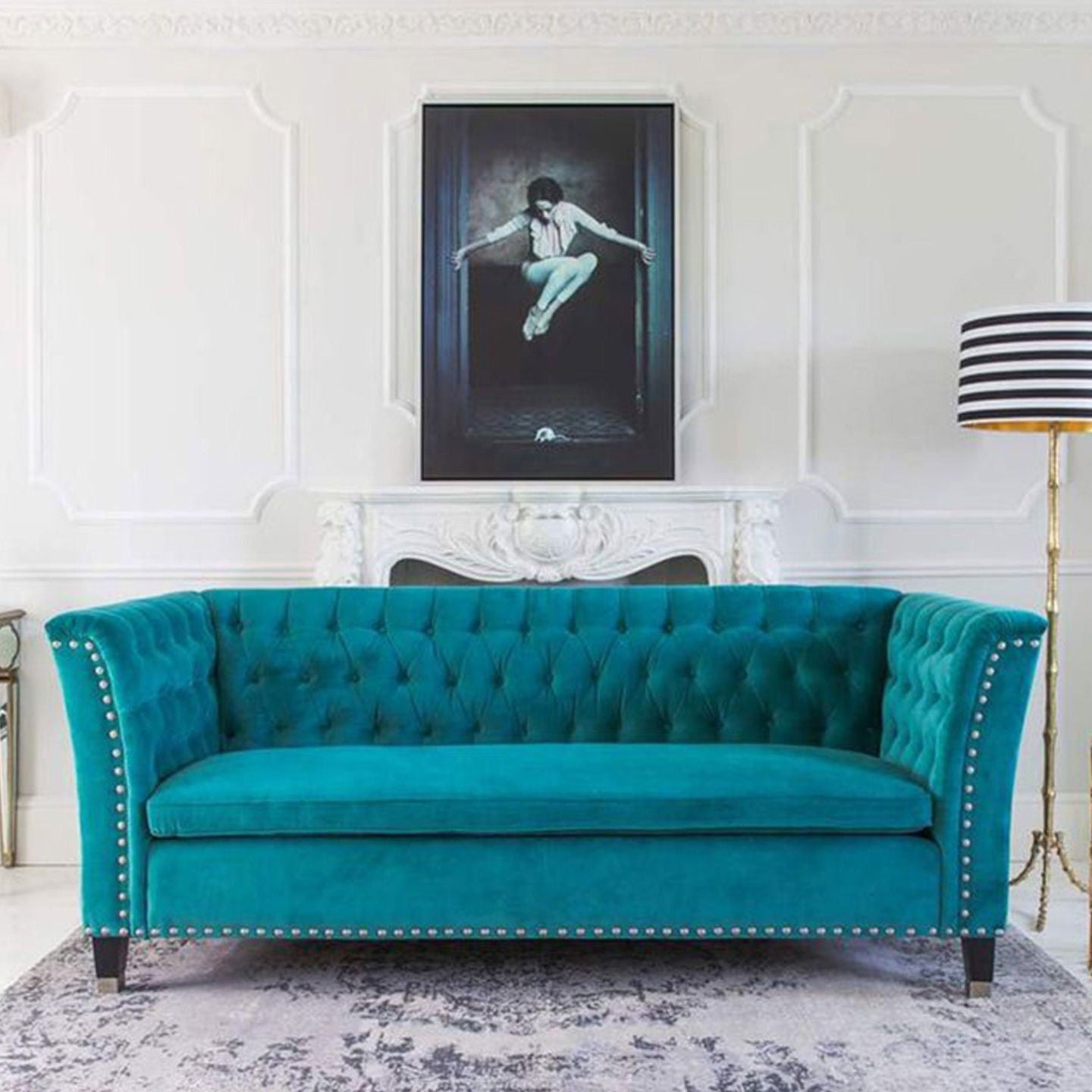 3 Seater Sofa blue color new design shape