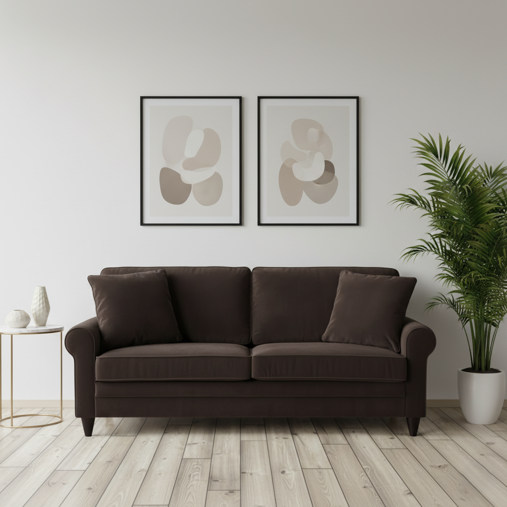 2 Seater Sofa For Comfort Focused Sofa for Living Room with Durable Upholstery and Balanced Cushion Support