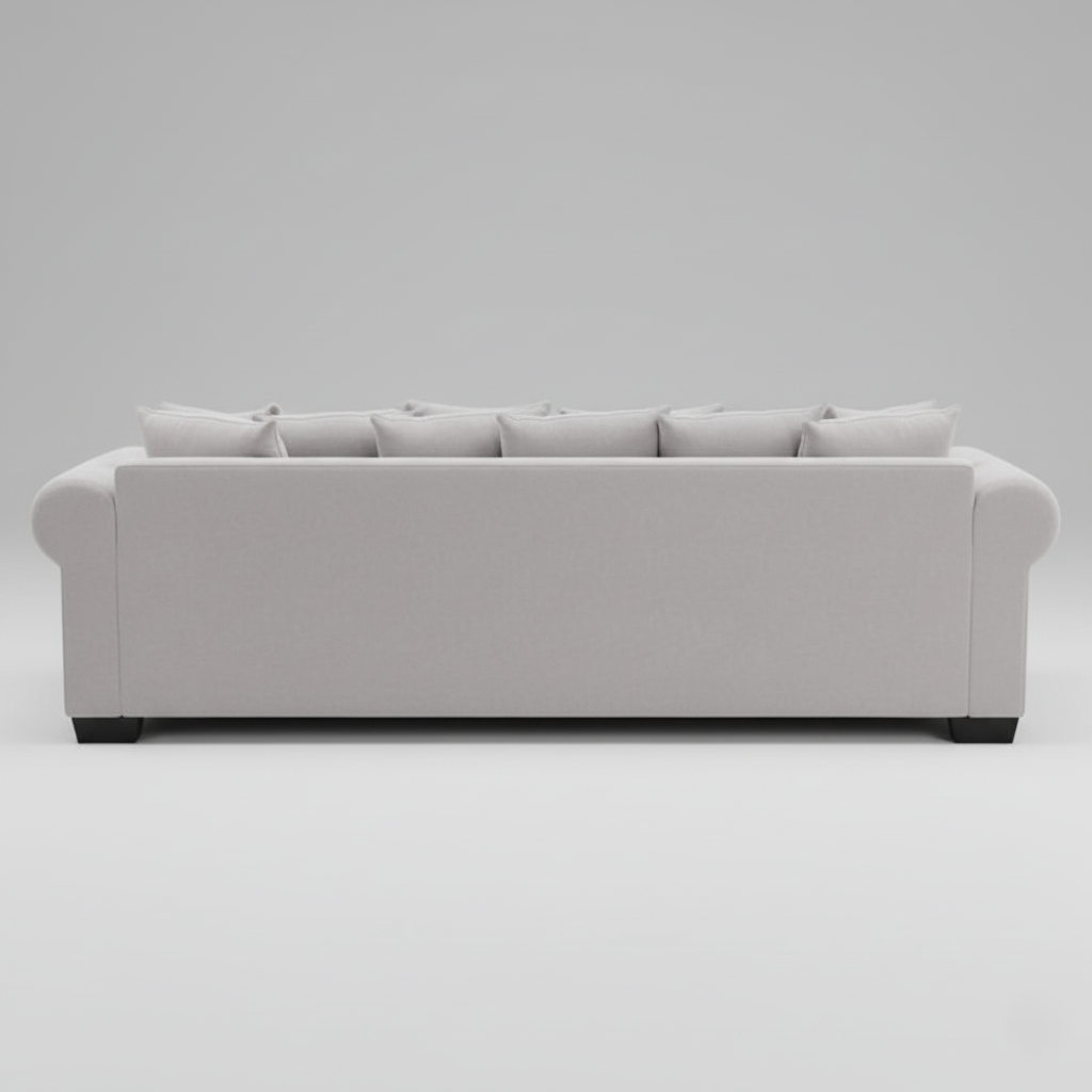 L Shape Sectional Sofa Home Furniture Made in Marandi wood with Suede Fabric Durable in High Quality Designer Sofas
