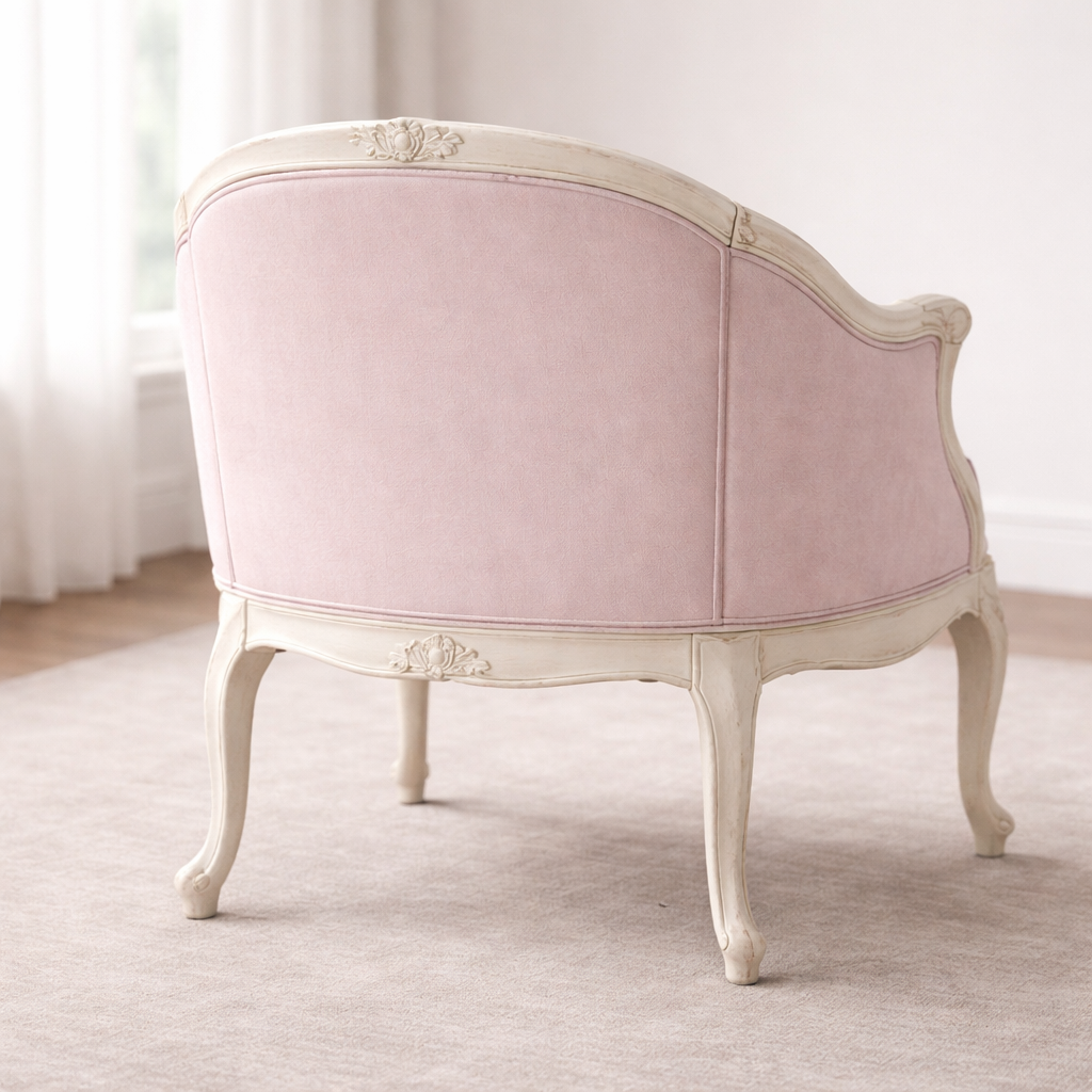 Lounge Chair with Traditional Sculptural Accent and Wooden Carving for Lounge