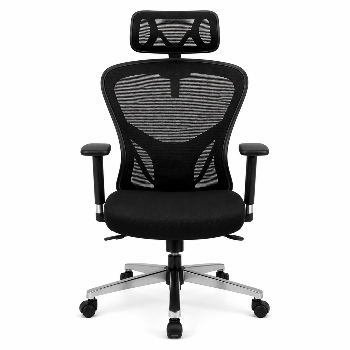 Ergonomic Executive High Back Mesh Office Chair with Headrest, Lumbar Support, Adjustable Height, Swivel Base and Chrome Legs for Office