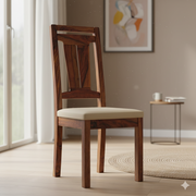 কাঠের ফ্রেম বেস সহ ডাইনিং চেয়ার