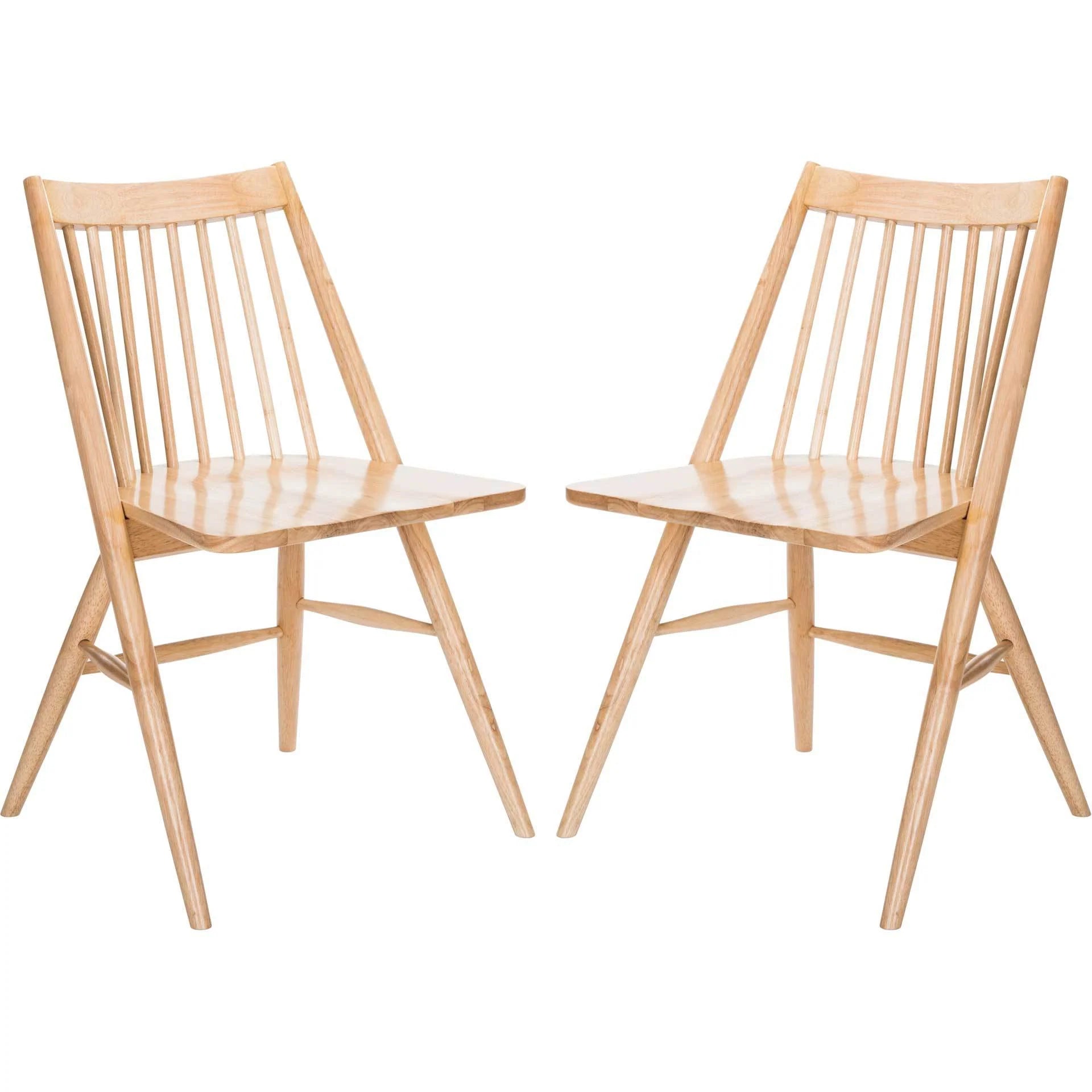 Wooden Dining Chairs with Wooden Base (Set of 2 Chair)