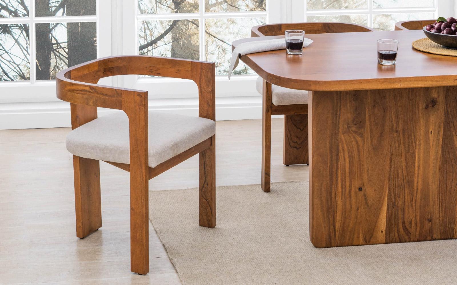 Dining Chair for Home with Comfortable Cushioned Seat and High Durable
