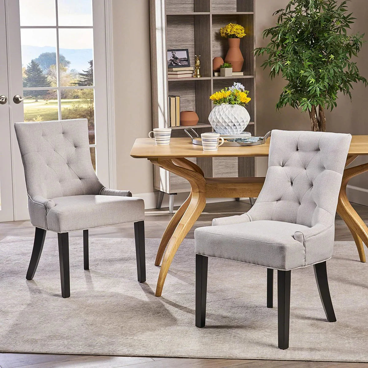 Dining Chair with Upholstered Seat for Modern Dining Spaces and High-Durability