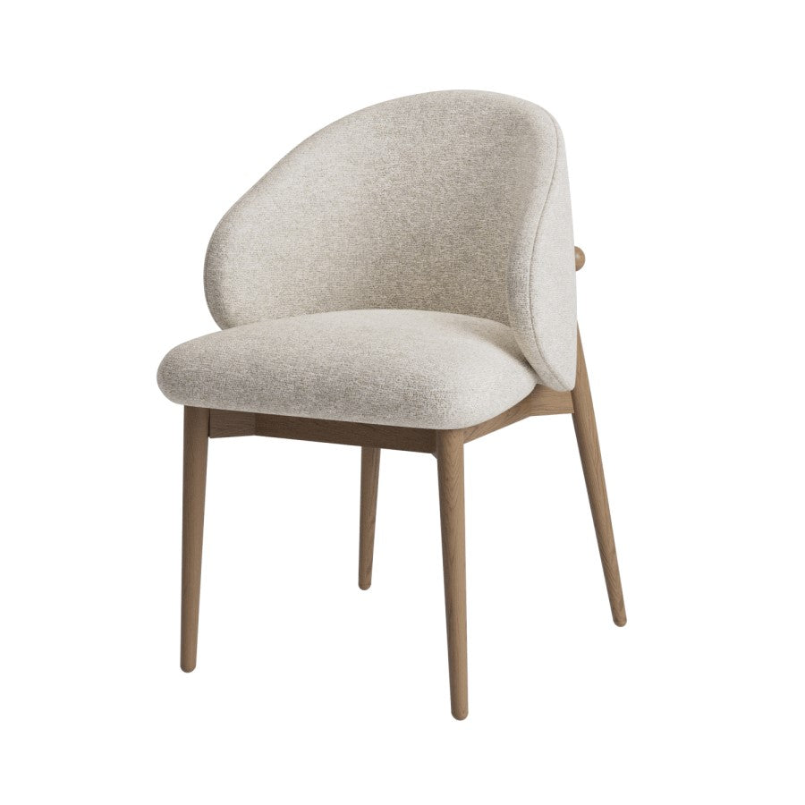 Dining Chair with Curved Back and Comfortable Seating and Soft Cushion
