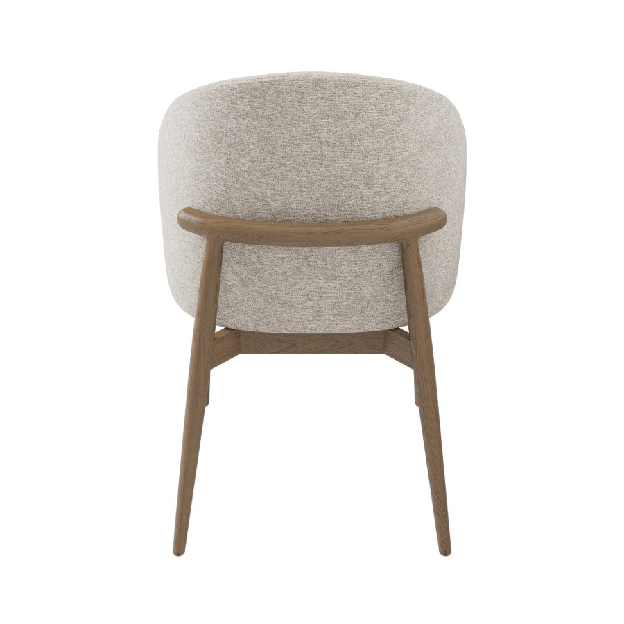 Dining Chair with Curved Back and Comfortable Seating and Soft Cushion