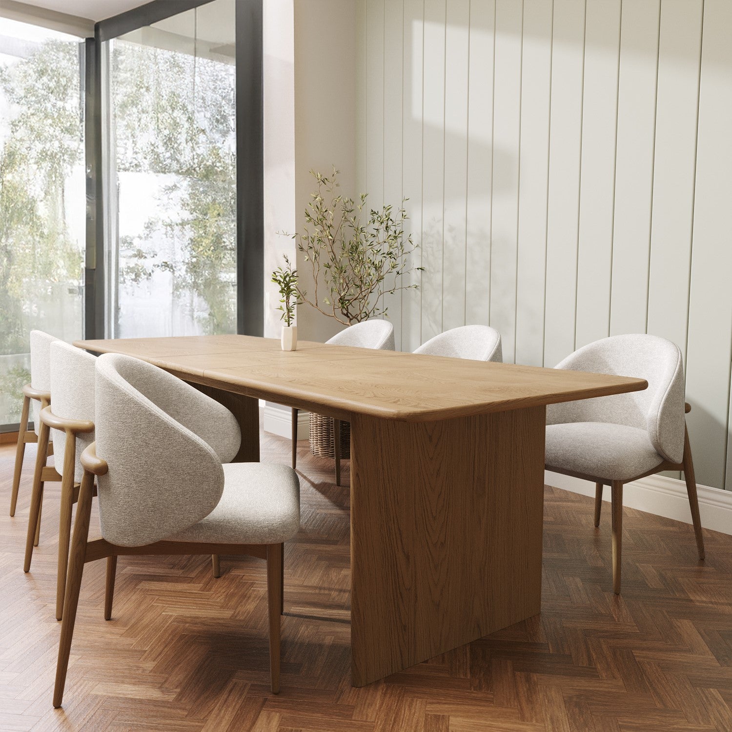Dining Chair with Curved Back and Comfortable Seating and Soft Cushion