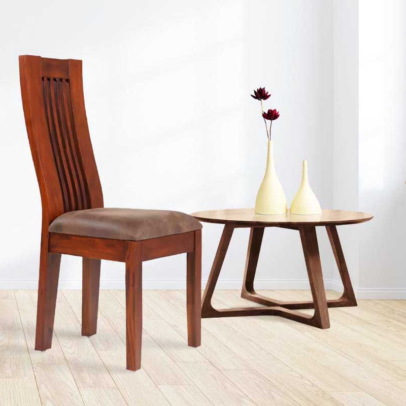 Dining Chair Solid Wood Frame with Upholstered Seat for Elegant Dining Spaces