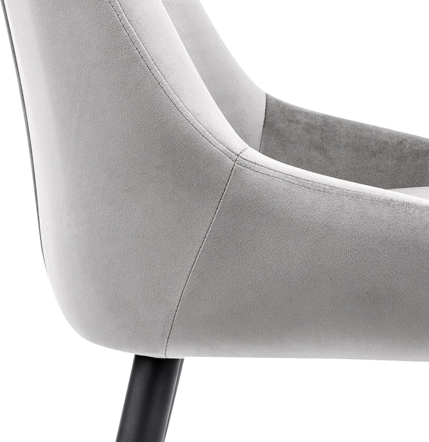 Dining Chair Contemporary Style with Curved Backrest for Comfortable Seating