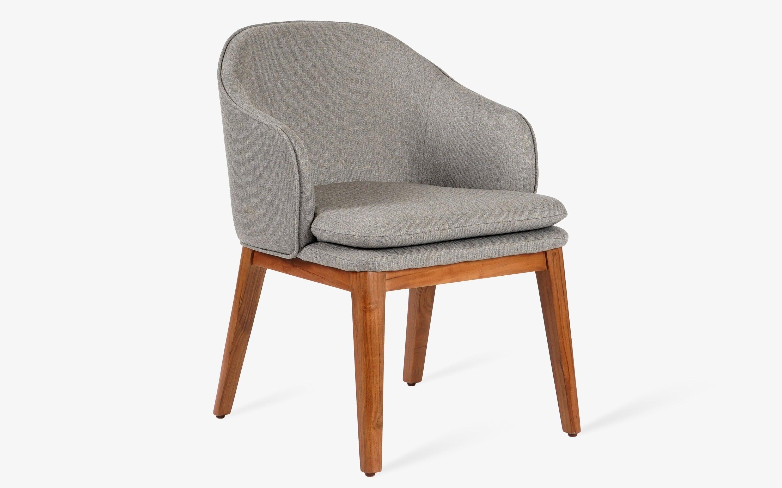 Dining Chair Luxury Upholstered Design with Strong Wooden Legs for Dining Room