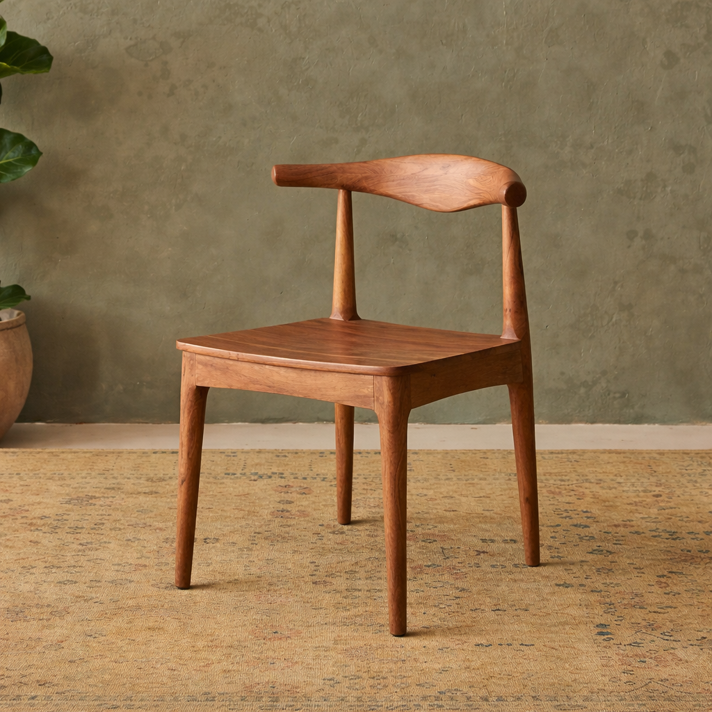 Dining Chair Scandinavian Style Wooden Frame for Modern Dining Spaces