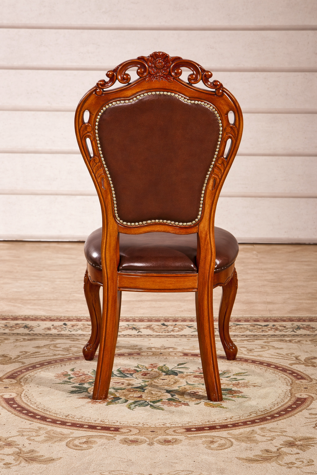 Dining Chair with Ergonomic Backrest, Premium and Carving and Traditional Finish for Homes