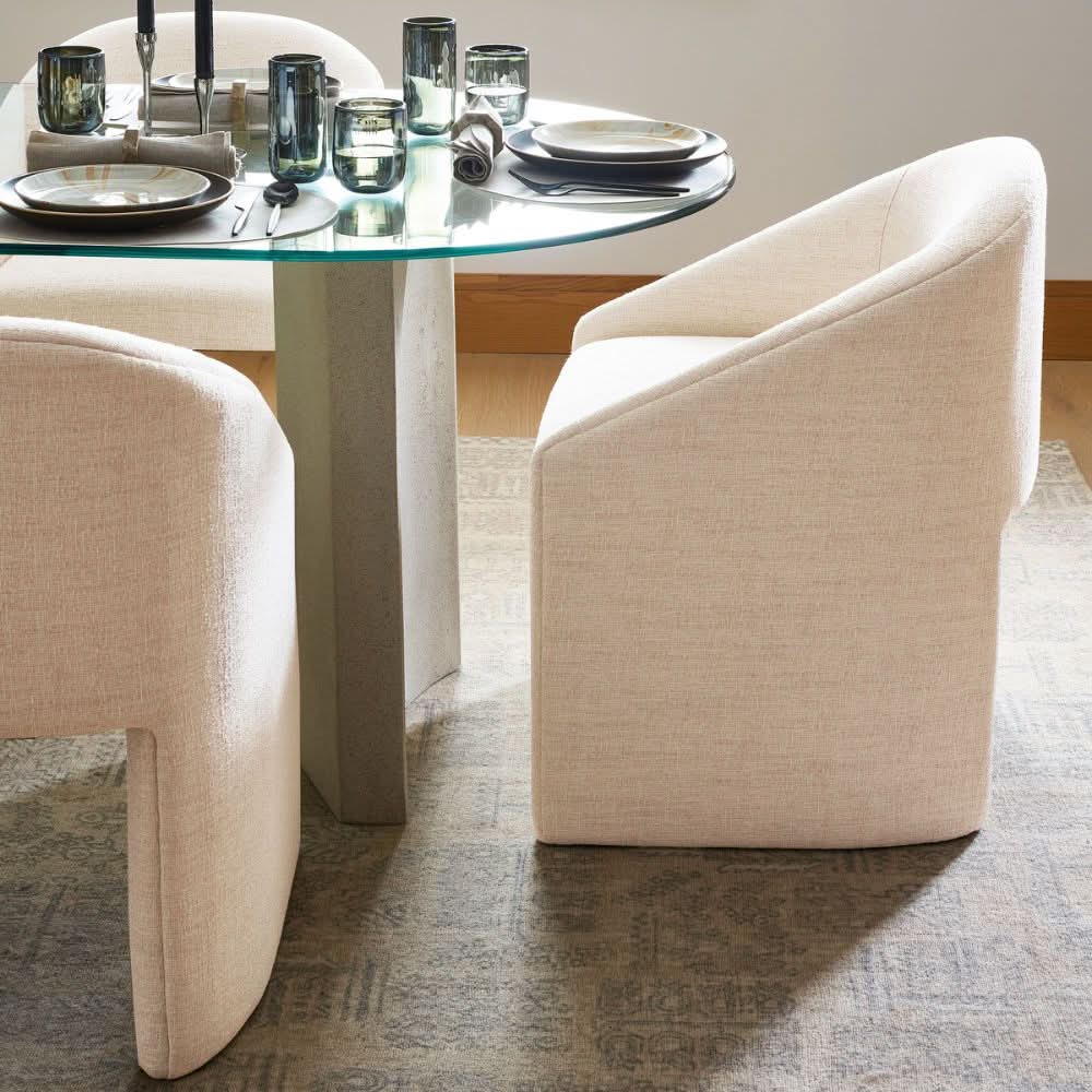 Dining Chair with Strong Wooden Structure and Comfortable Upholstered Seating