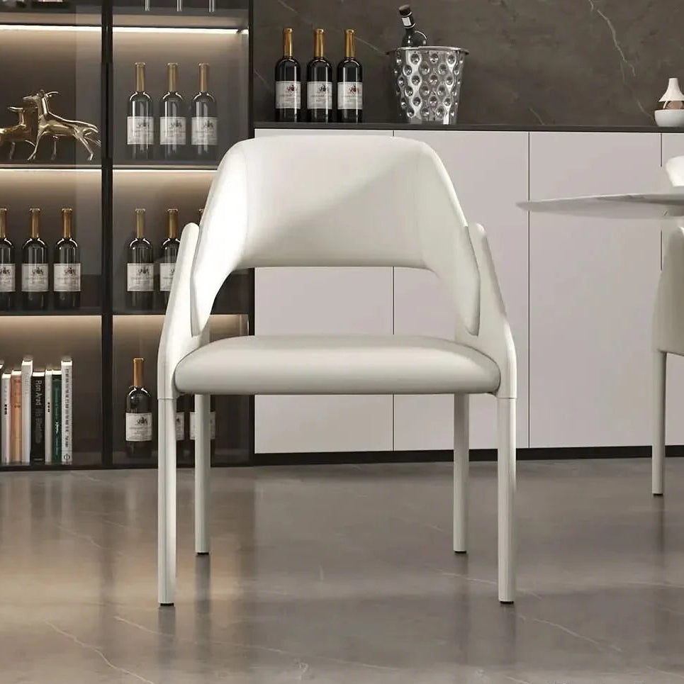 Dining Chair Contemporary and Designed with Comfort-Focused Backrest and Durable Wooden Legs
