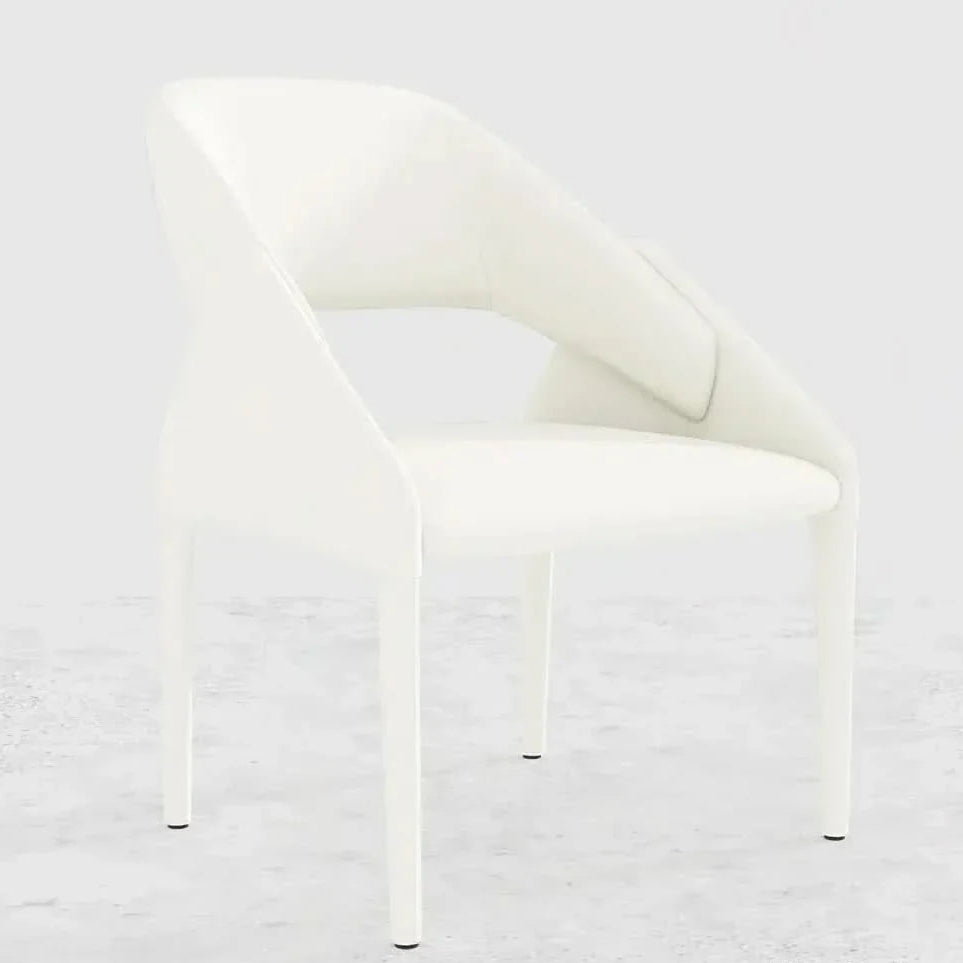 Dining Chair Contemporary and Designed with Comfort-Focused Backrest and Durable Wooden Legs