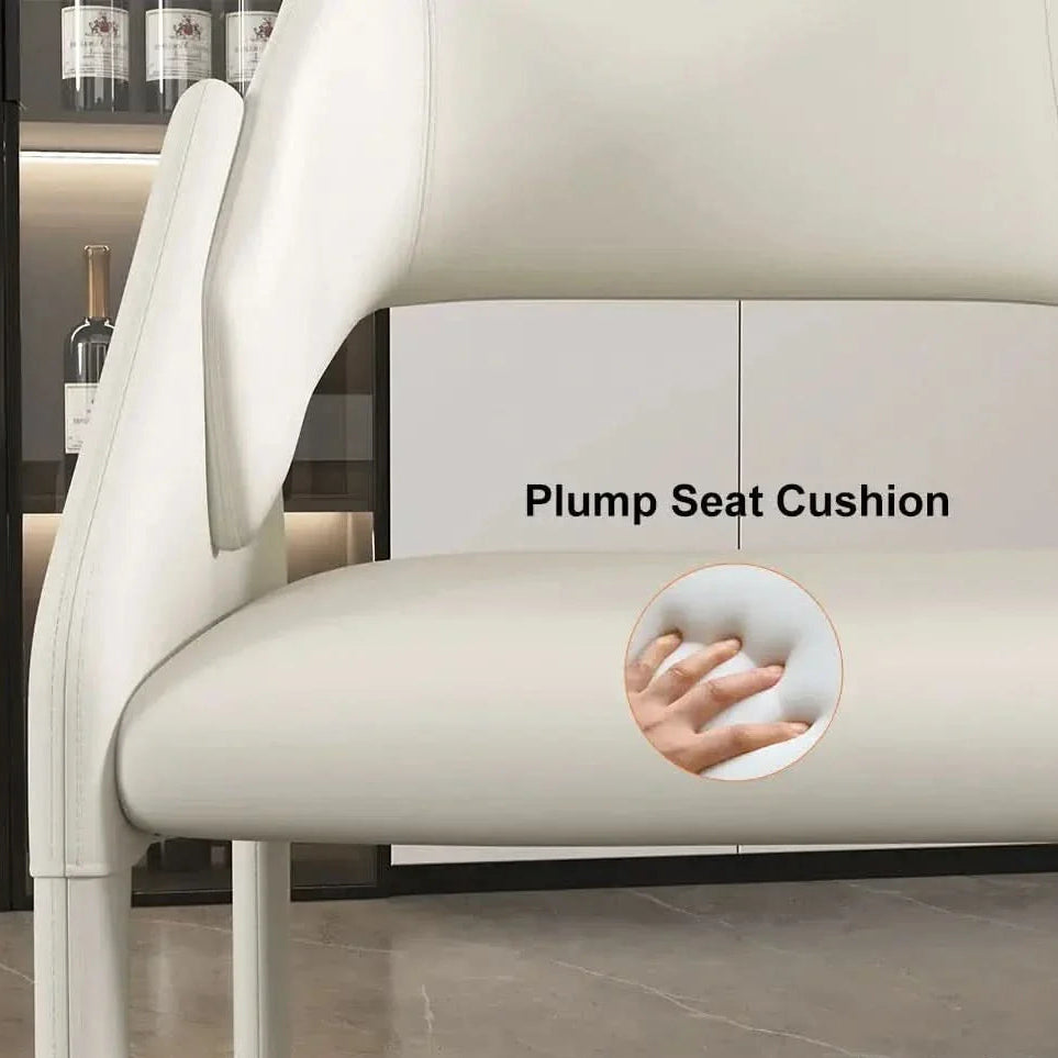 Dining Chair Contemporary and Designed with Comfort-Focused Backrest and Durable Wooden Legs